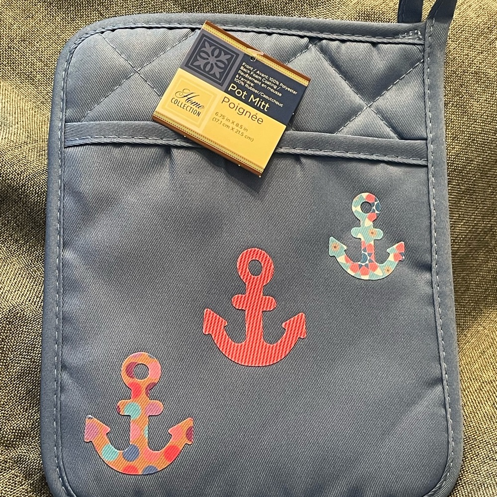 Anchor Design Pot Holder - Gray